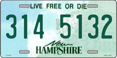 NH license plate 3145132