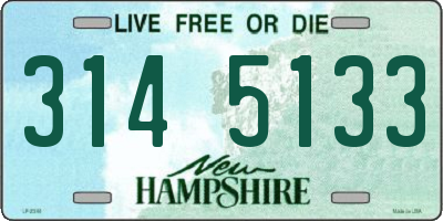 NH license plate 3145133
