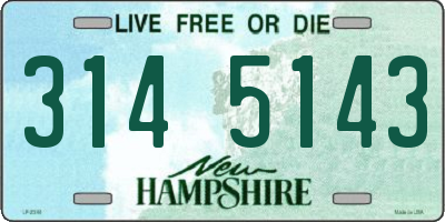 NH license plate 3145143