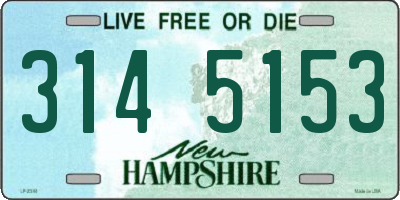 NH license plate 3145153