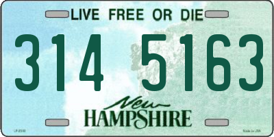 NH license plate 3145163