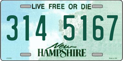 NH license plate 3145167