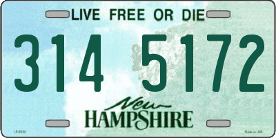 NH license plate 3145172