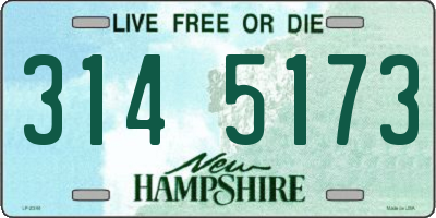 NH license plate 3145173