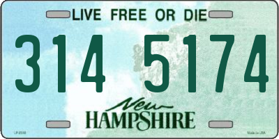 NH license plate 3145174