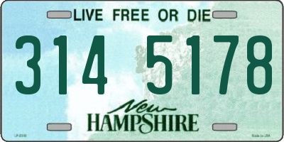 NH license plate 3145178