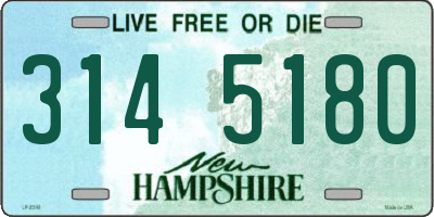 NH license plate 3145180