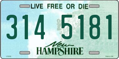 NH license plate 3145181