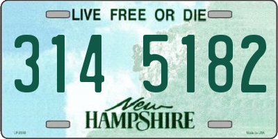 NH license plate 3145182
