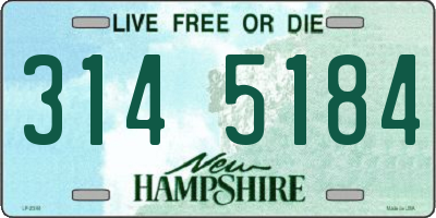 NH license plate 3145184