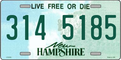 NH license plate 3145185