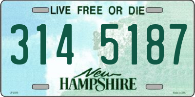 NH license plate 3145187