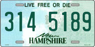 NH license plate 3145189