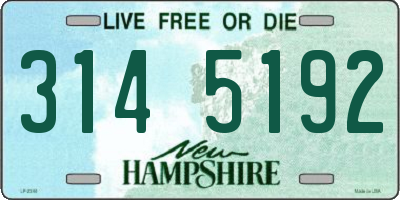 NH license plate 3145192