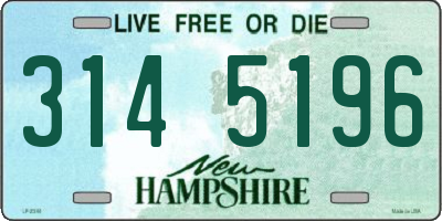 NH license plate 3145196
