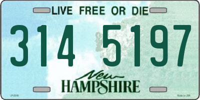 NH license plate 3145197