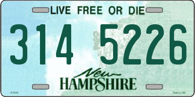 NH license plate 3145226