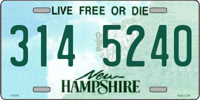 NH license plate 3145240