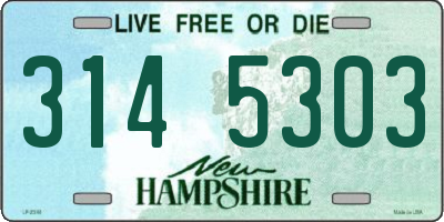 NH license plate 3145303