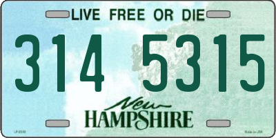 NH license plate 3145315