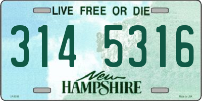 NH license plate 3145316