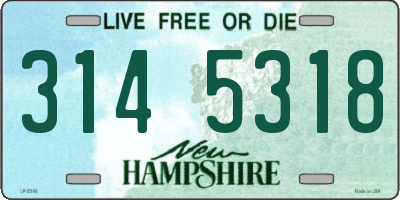 NH license plate 3145318