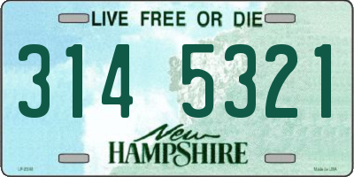 NH license plate 3145321
