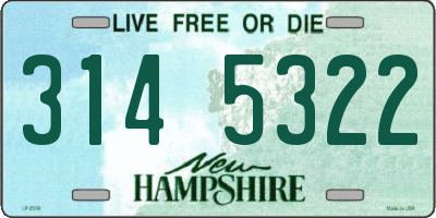 NH license plate 3145322