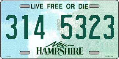 NH license plate 3145323