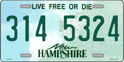 NH license plate 3145324