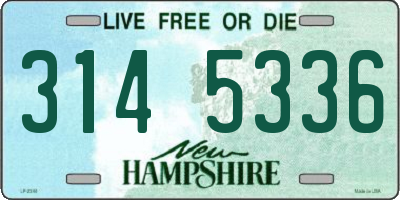 NH license plate 3145336