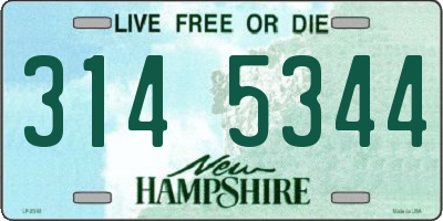 NH license plate 3145344