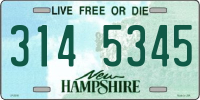 NH license plate 3145345