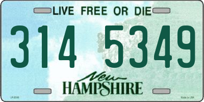 NH license plate 3145349