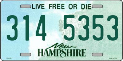NH license plate 3145353