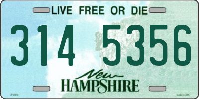 NH license plate 3145356