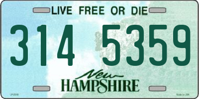 NH license plate 3145359