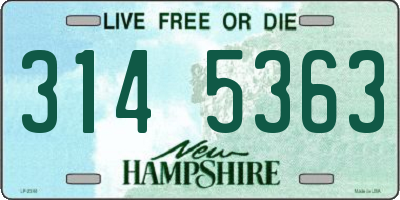 NH license plate 3145363