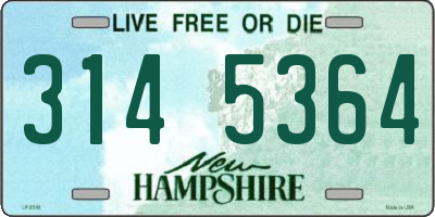 NH license plate 3145364