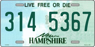 NH license plate 3145367