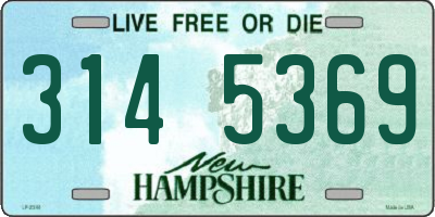 NH license plate 3145369