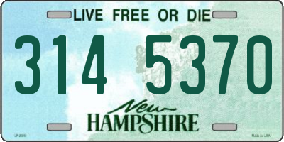 NH license plate 3145370