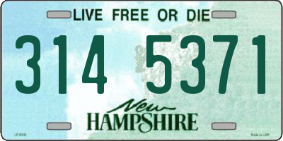 NH license plate 3145371