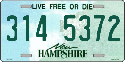 NH license plate 3145372
