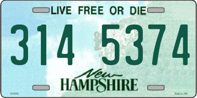 NH license plate 3145374