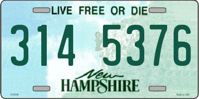 NH license plate 3145376
