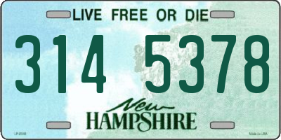 NH license plate 3145378