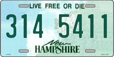 NH license plate 3145411