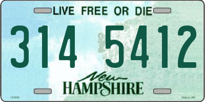 NH license plate 3145412