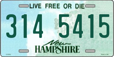 NH license plate 3145415